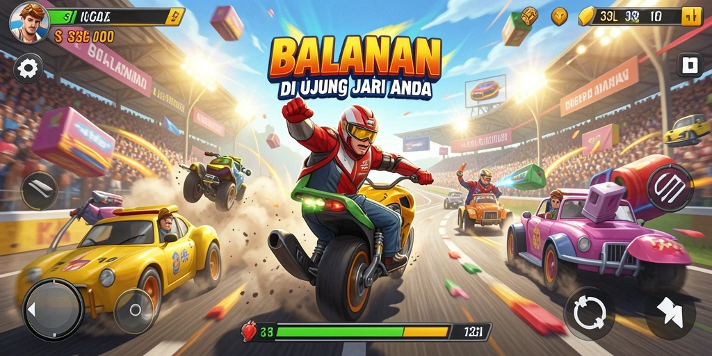 Tampilan gameplay Racing yang mendebarkan di 33L.