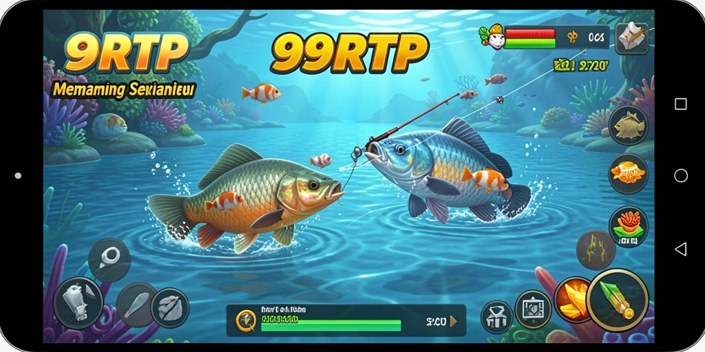 Gameplay seru di 99RTP dengan momen menangkap ikan.