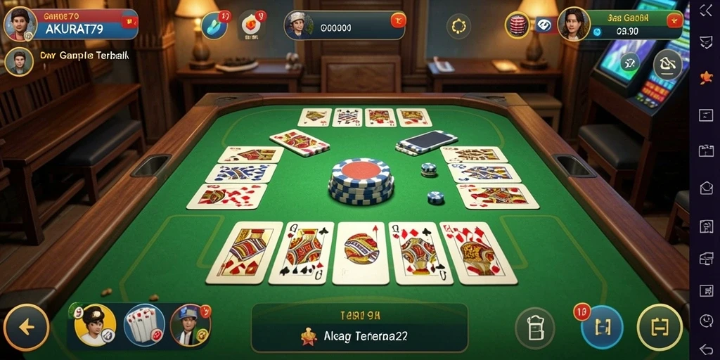 Tampilan gameplay Gaple yang seru dan interaktif dari AKURAT79.