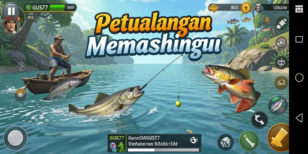 Tangkapan ikan yang spektakuler dalam gameplay GUS77.