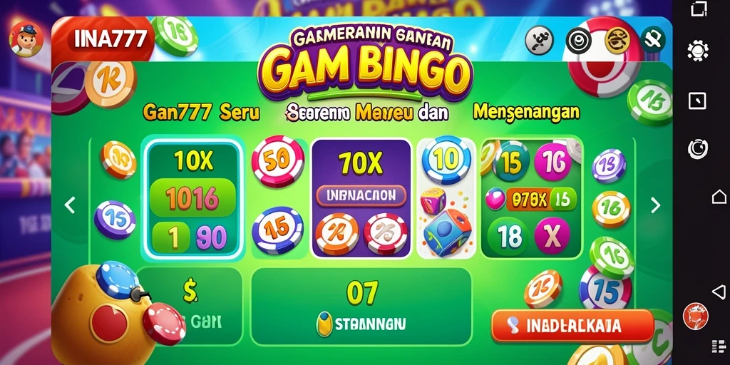 Tampilan gameplay menarik dari aplikasi Bingo INA777.