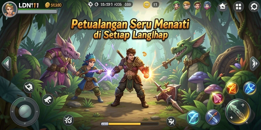 Tampilan gameplay seru LDN11 dengan petualangan yang mendebarkan.
