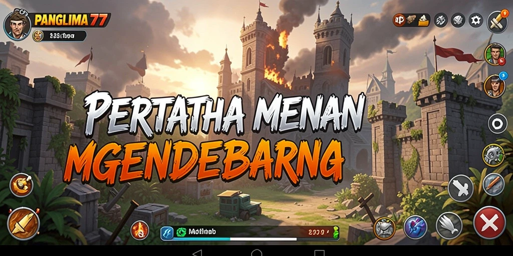 Gameplay menegangkan dalam PANGLIMA77 yang menciptakan strategi menara.
