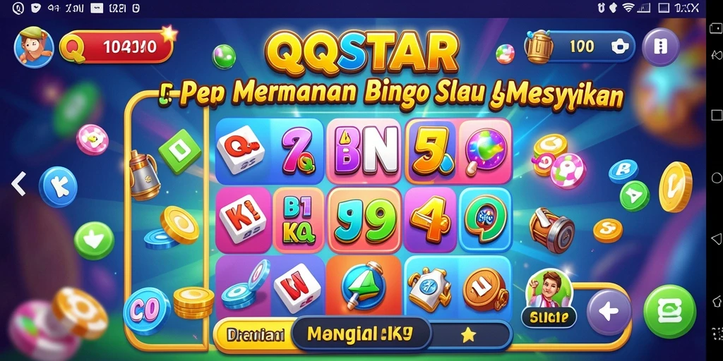 Gameplay seru dalam aplikasi Bingo QQSTAR dengan interaksi real-time.