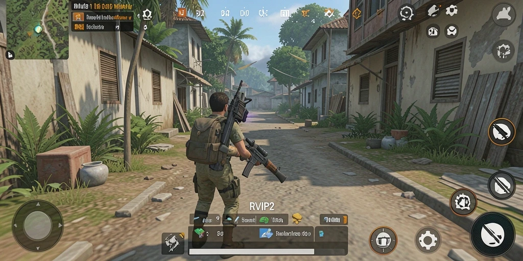 Screenshot gameplay RVIP2 yang menampilkan interaksi karakter yang menarik.
