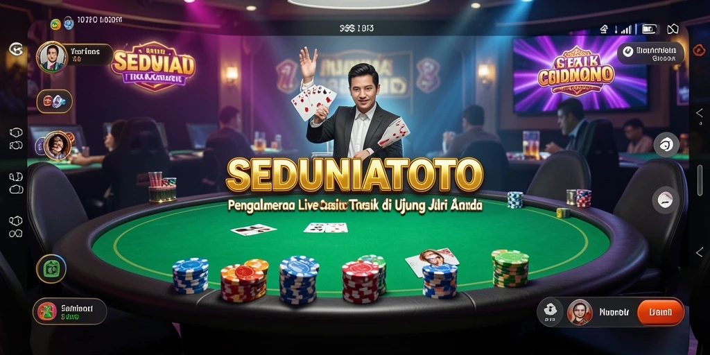 Tampilan gameplay Live Casino yang seru dan interaktif.