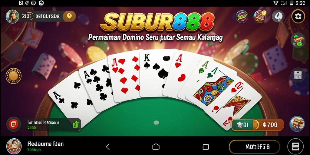 Screenshot utama SUBUR88 menampilkan keseruan gameplay Domino.